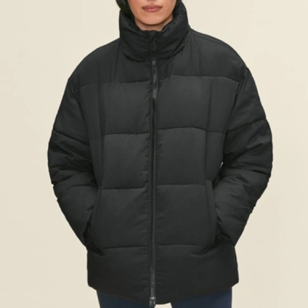 Classic Recycled Puffer from Girlfriend Collective (Black, Size XL)